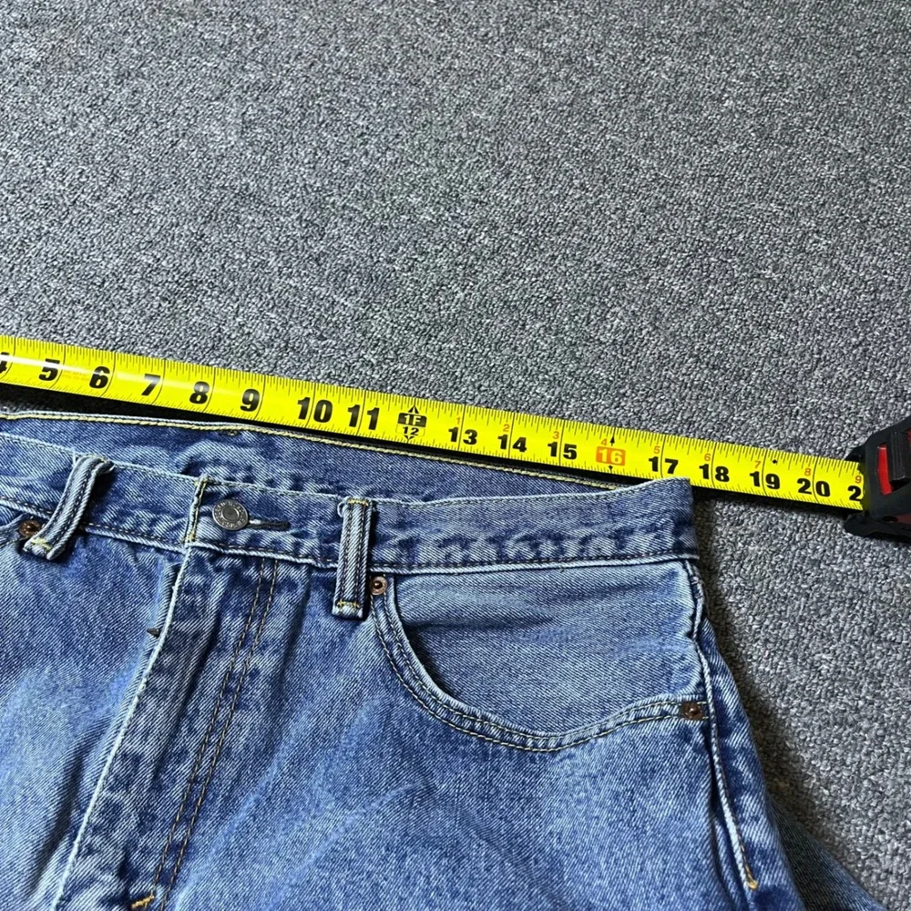 Levi's 505 Straight Leg Jeans 36x32 Blue Denim Distressed Classic Skater